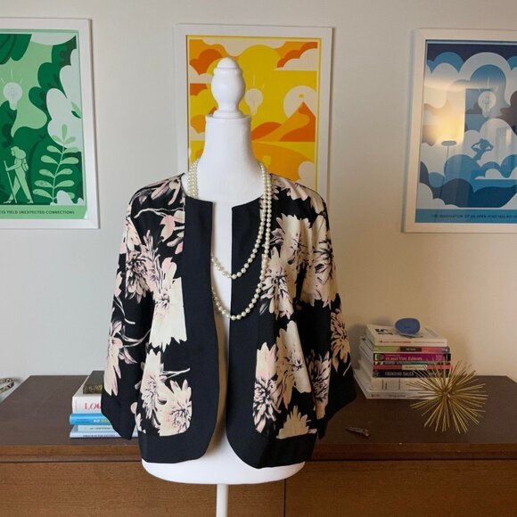 LOLLY'S LAUNDRY Floral KIMONO sleeveJacket Size S - Picture 7 of 10